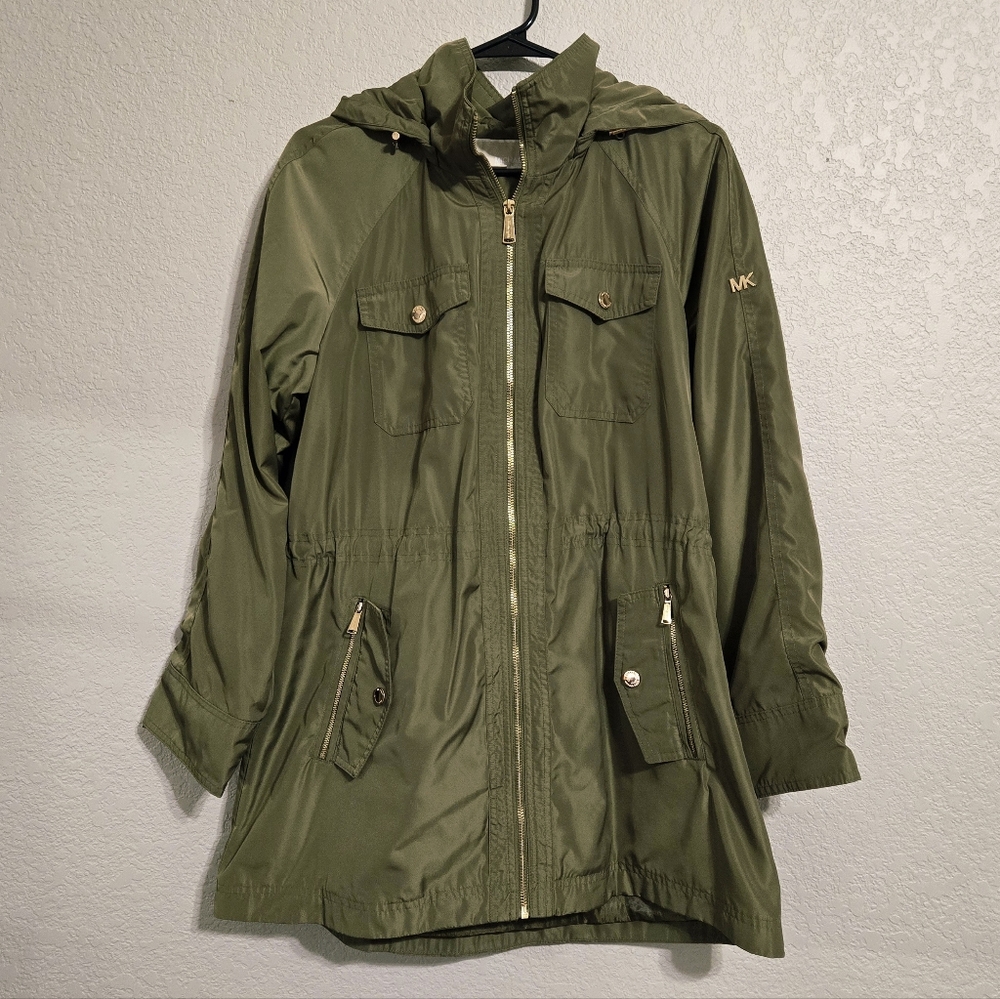 Michael Kors Olive Green Women's Hooded Jacket/Windbreaker